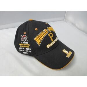 Vintage PITTSBURGH PIRATES 5 Time WORLD SERIES Champions Adjustable Hat Cap